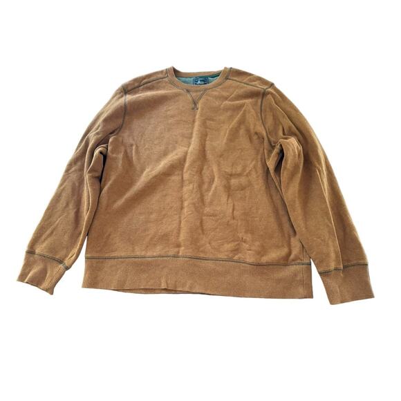 GH Bass Sweater Men's XL Rust Brown Pullover Long Sleeve Crew Neck Winter Fall - Picture 1 of 8